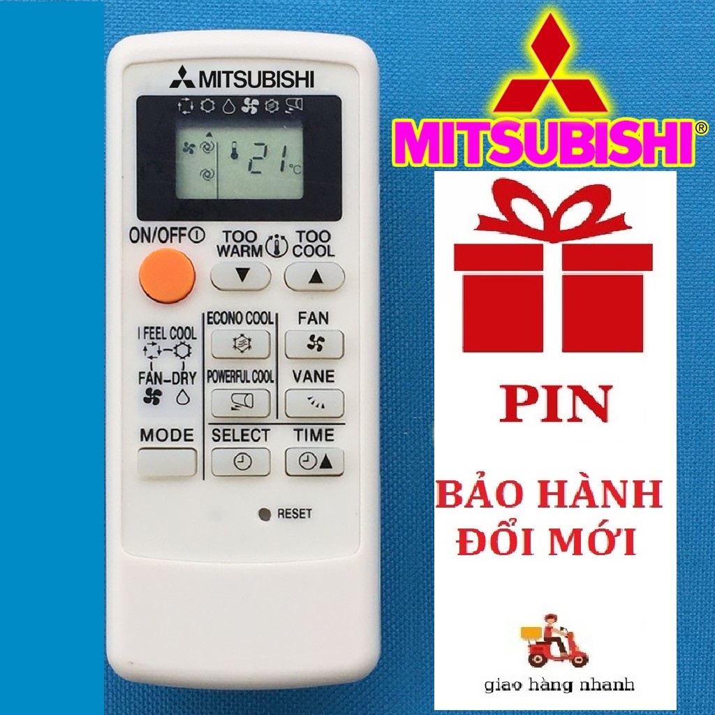 Remote máy lạnh Mitsubishi ELECTRIC  - ĐIỀU KHIỂN ĐIỀU HÒA MITSUBITSI, BẢO HÀNH ĐỔI MỚI