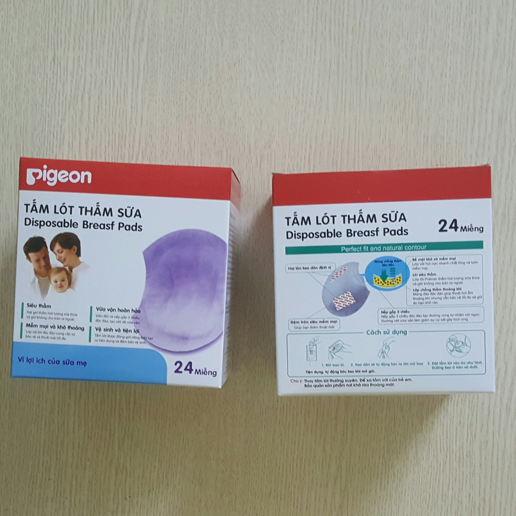 Miếng lót thấm sữa pigeon mềm mại, thấm hút nhanh cho mẹ sau sinh - 48 miếng