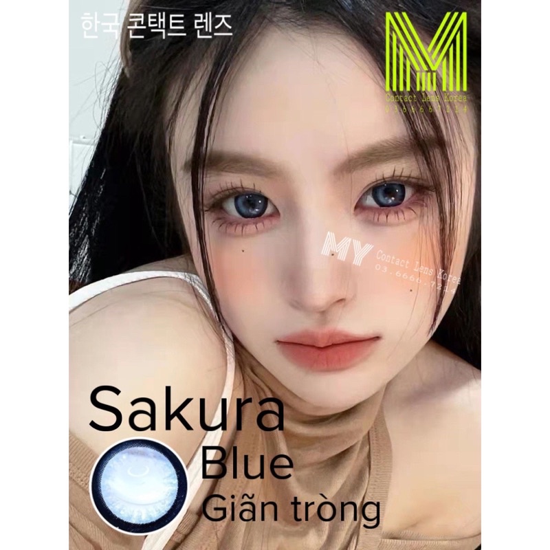 Contact lens blue giãn tròng xanh dương