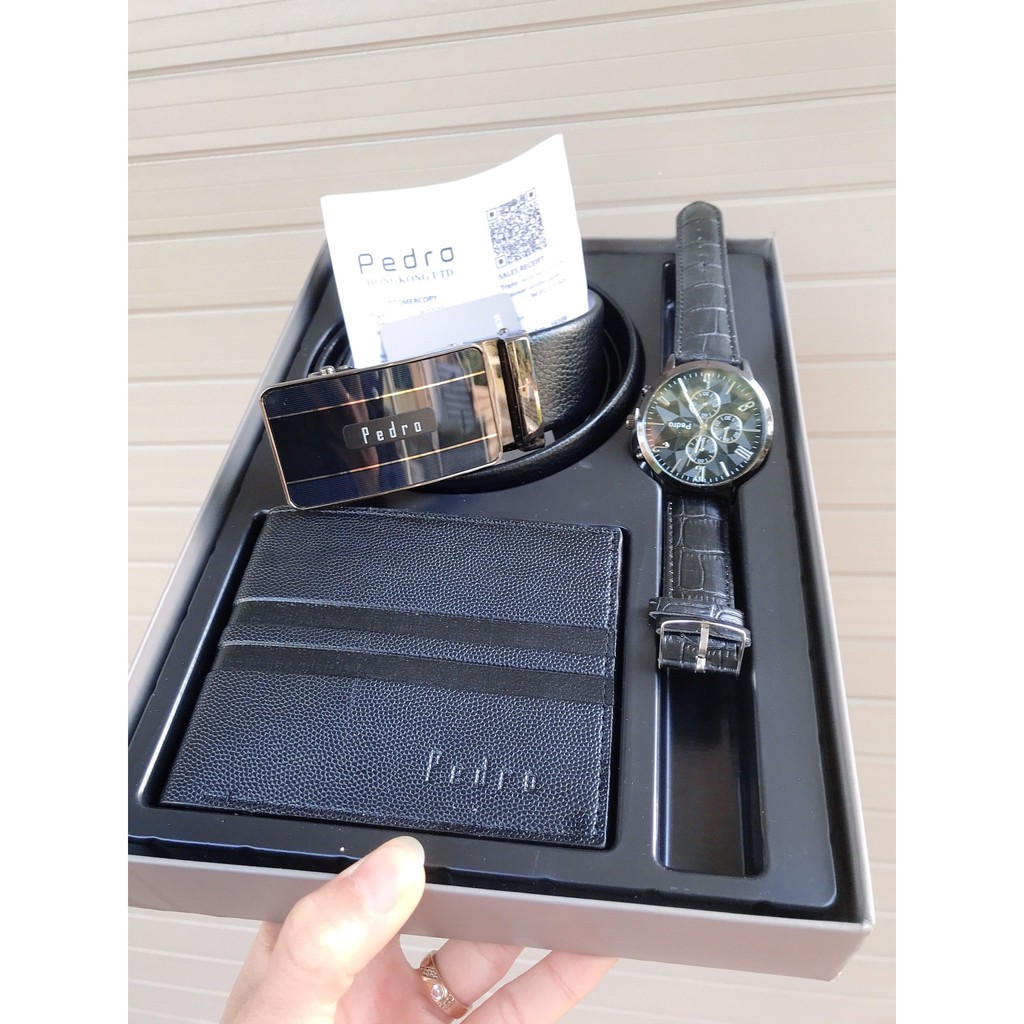 Combo ví + thắt lưng + đồng hồ dây da ⚡️𝐅𝐑𝐄𝐄 𝐒𝐇𝐈𝐏⚡️ thắt lưng nam, ví da nam cao cấp với thiết kế sang trọng