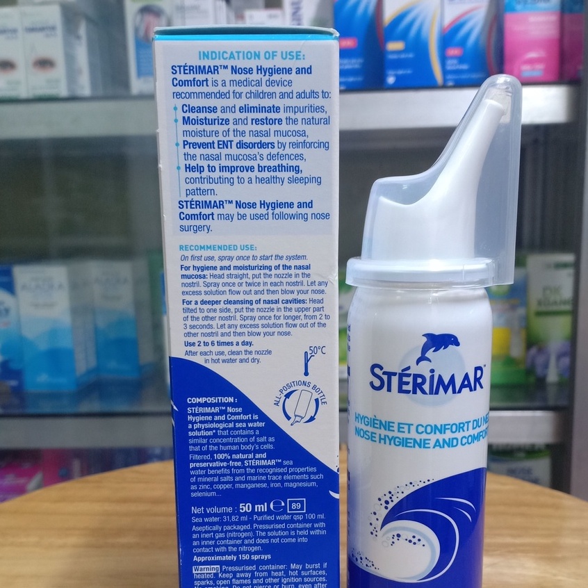 Xịt mũi cá heo Sterimar Baby cho bé từ 0-3 tuổi