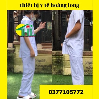 Bộ quần áo blouse y tá nam/nữ cộc tay dáng ngắn