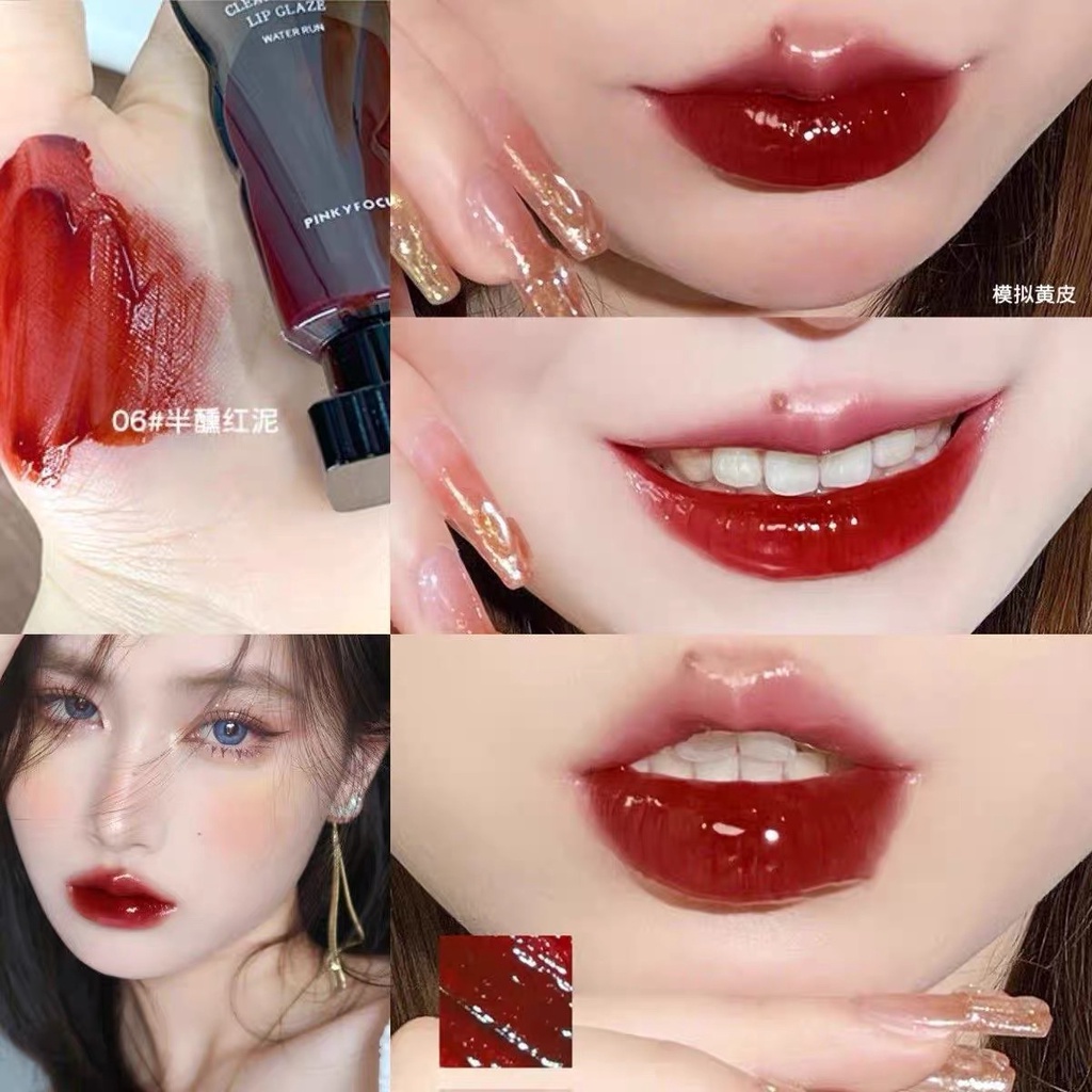 Son Môi PinkyFocus Dạng Bùn Trong Suốt Lâu Trôi Màu Bóng Xinh Xắn