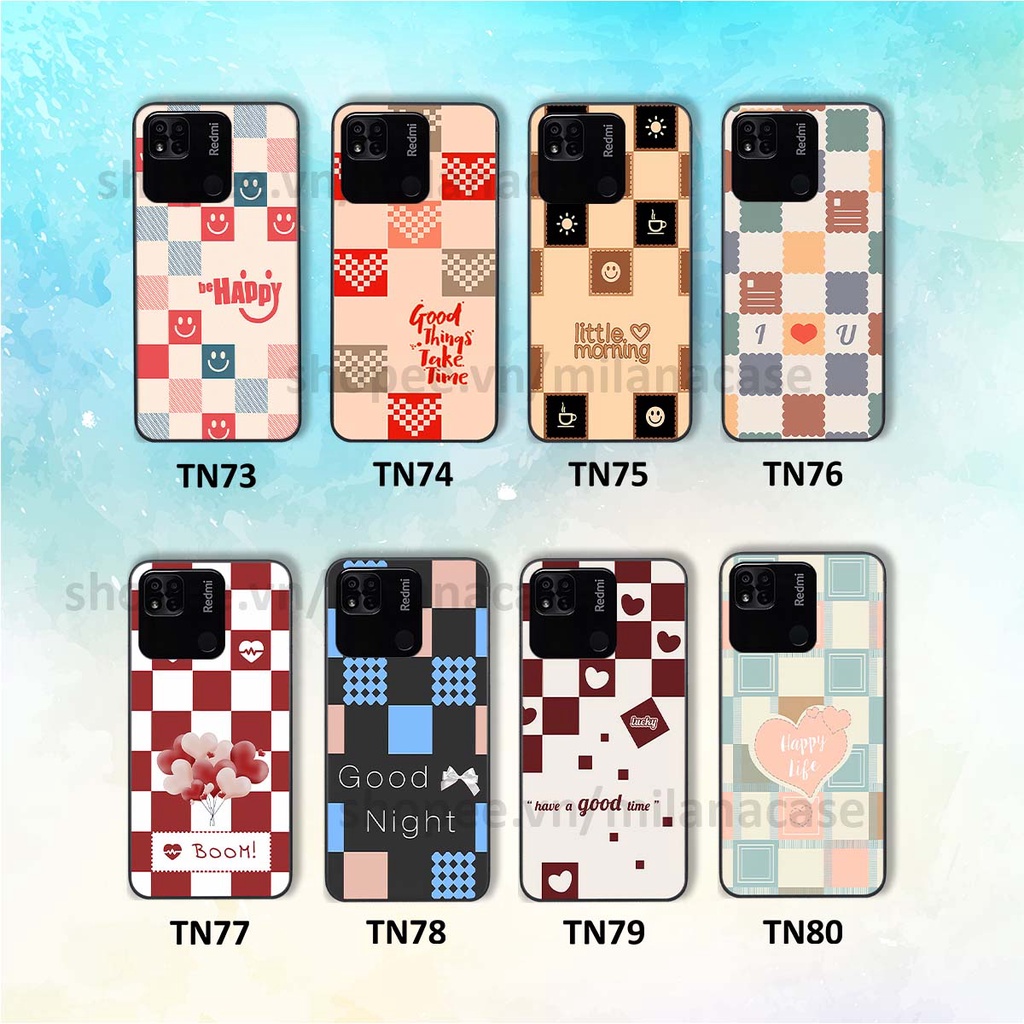 Ốp Xiaomi Redmi 10C / Redmi 10A caro họa tiết nhiều màu sắc siêu đẹp thời trang cá tính