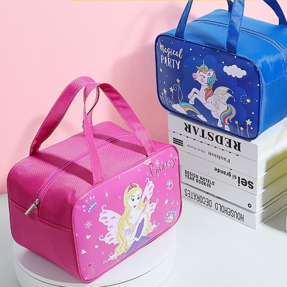 Túi đựng cơm cỡ lớn Family cao cấp có 4 lớp lót cách nhiệt, chống thấm, túi đựng thức ăn giữ nhiệt size 28x19x19cm