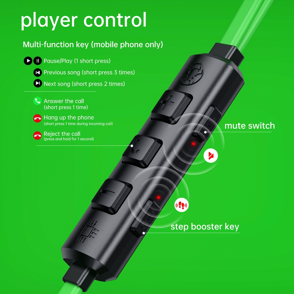 Tai nghe nhét tai chơi game PLEXTONE G30 Gow Gun Shoot có mi cờ rô tháo rời được Type C dành cho PUBG