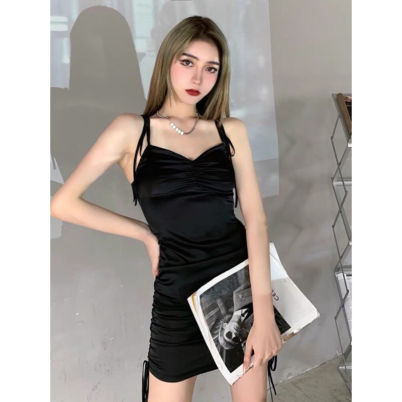 CÓ SẴN [Có ảnh thật] Váy hai dây rút gợi cảm | BigBuy360 - bigbuy360.vn