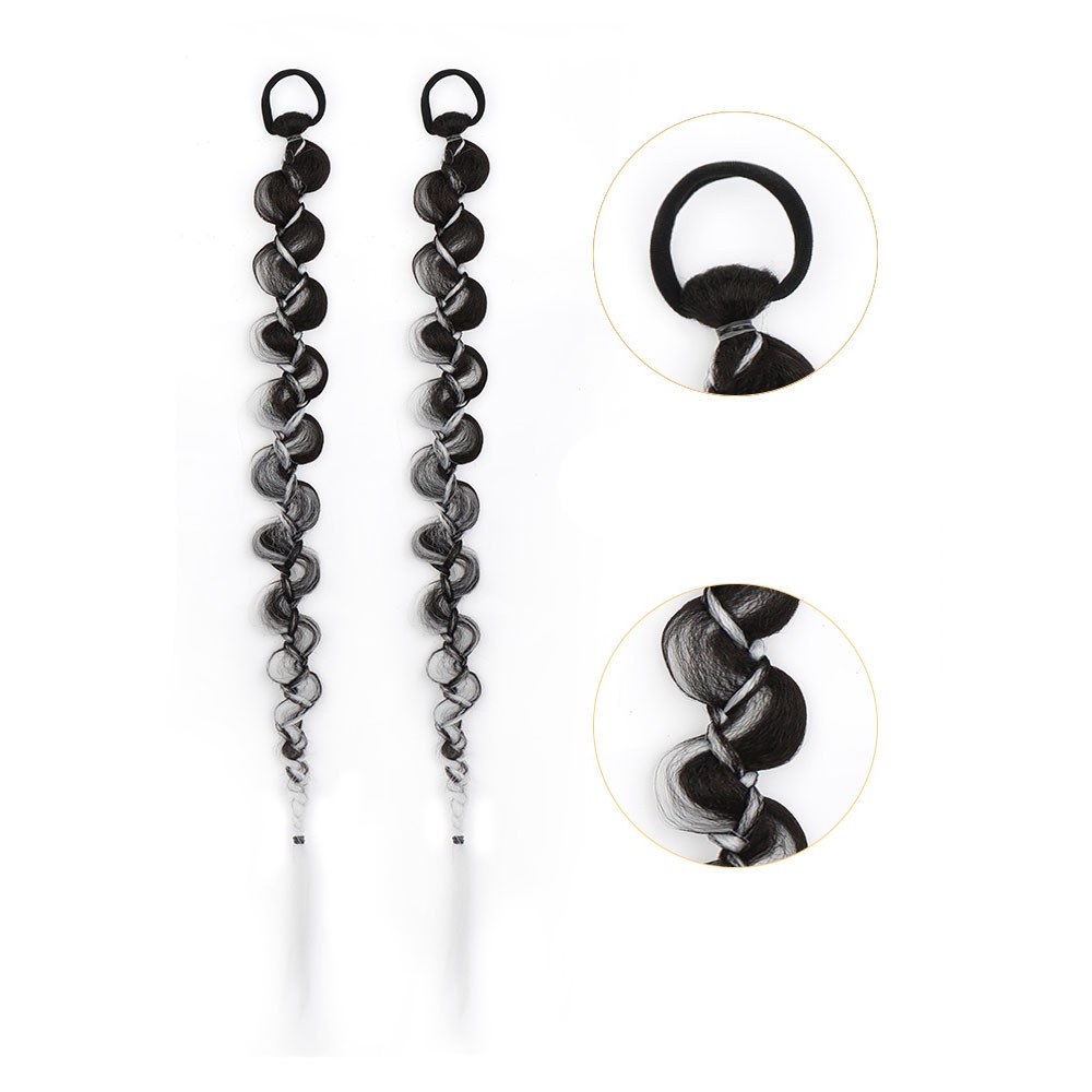 Set 2 Bím Tóc Giả 70CM Y2k Phong Cách Punk Cho Nữ
