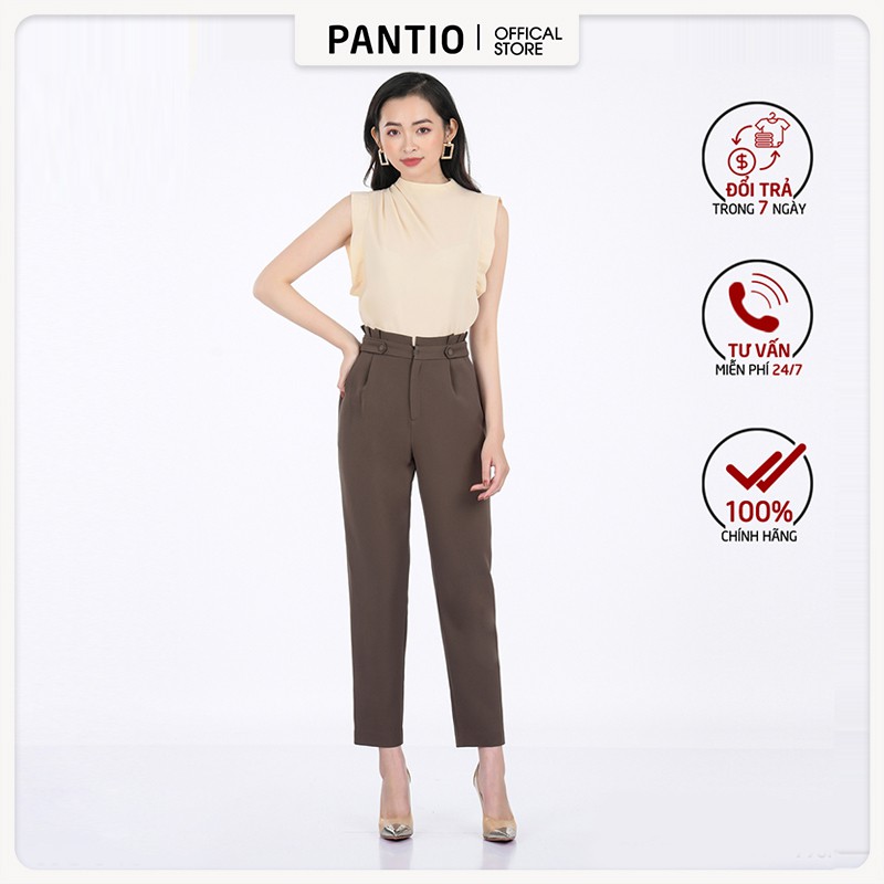Quần lửng nữ chất liệu Thô dáng ống đứng FQL5444 - PANTIO