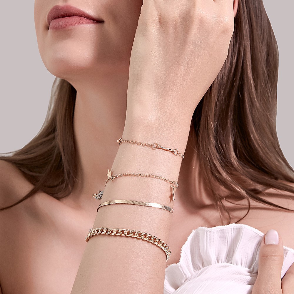 Set vòng tay nhiều lớp mặt hình ngôi sao thời trang cho nữ