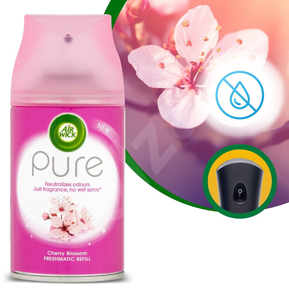 Hoa Anh Đào - Bình xịt tinh dầu thiên nhiên Air Wick Cherry Blossom Crumble 250ml, thơm phòng, khử mùi, tinh dầu cao cấp