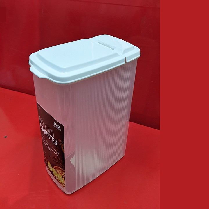 Hộp nhựa đựng thực phẩm nắp mở đứng vuông góc 2L4 16,5x9,7cm cao 23cm có vạch chia lít. Locknlock HTE536