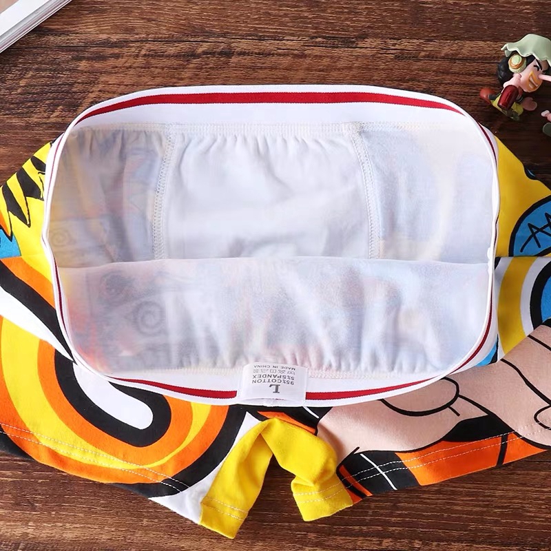 Bộ 4 Quần Lót Boxer Cotton In Họa Tiết Hoạt Hình Chất Lượng Cao Cho Nam
