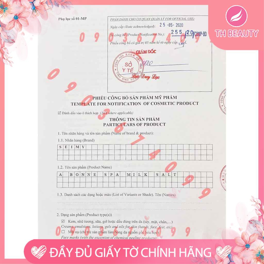 Bộ 20 mẫu Muối Bò Abonne Thái Lan, tắm trắng tẩy tế bào da chết, kem tắm Abonne