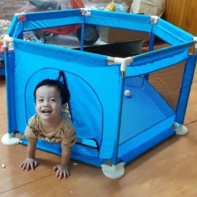 Quây cũi kiêm nhà bóng cho bé (clip thật, tặng kèm 10 bóng)