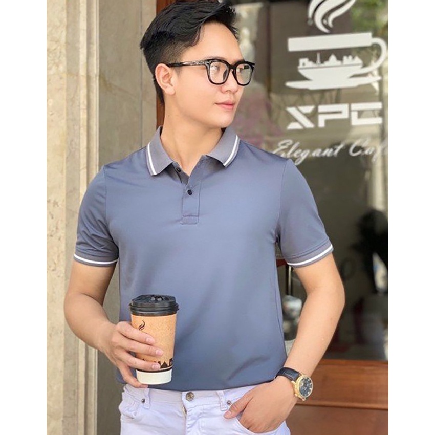 Áo polo nữ nam unisex có cổ phối viền đẹp, vải mềm, co giãn