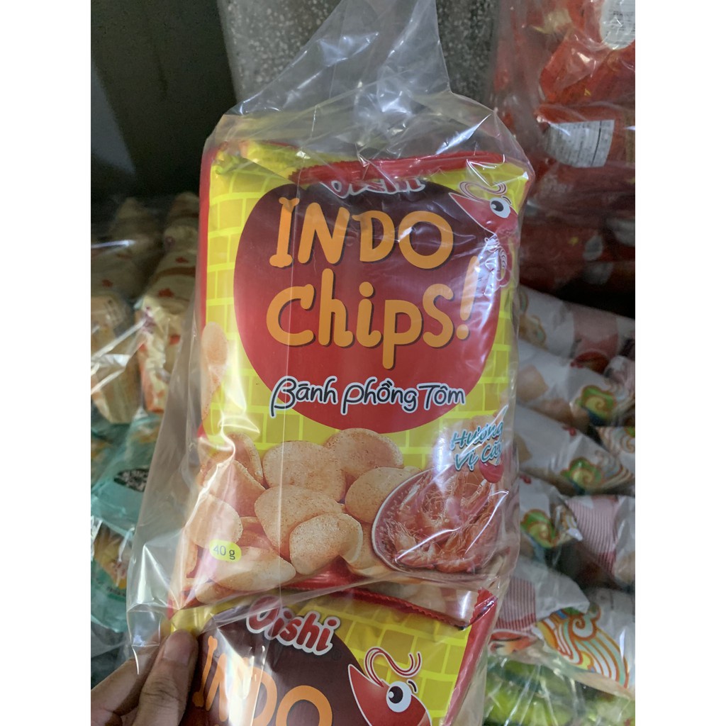 - Bim bim snack Bánh Phồng Tôm Hương Vị Cay 40g