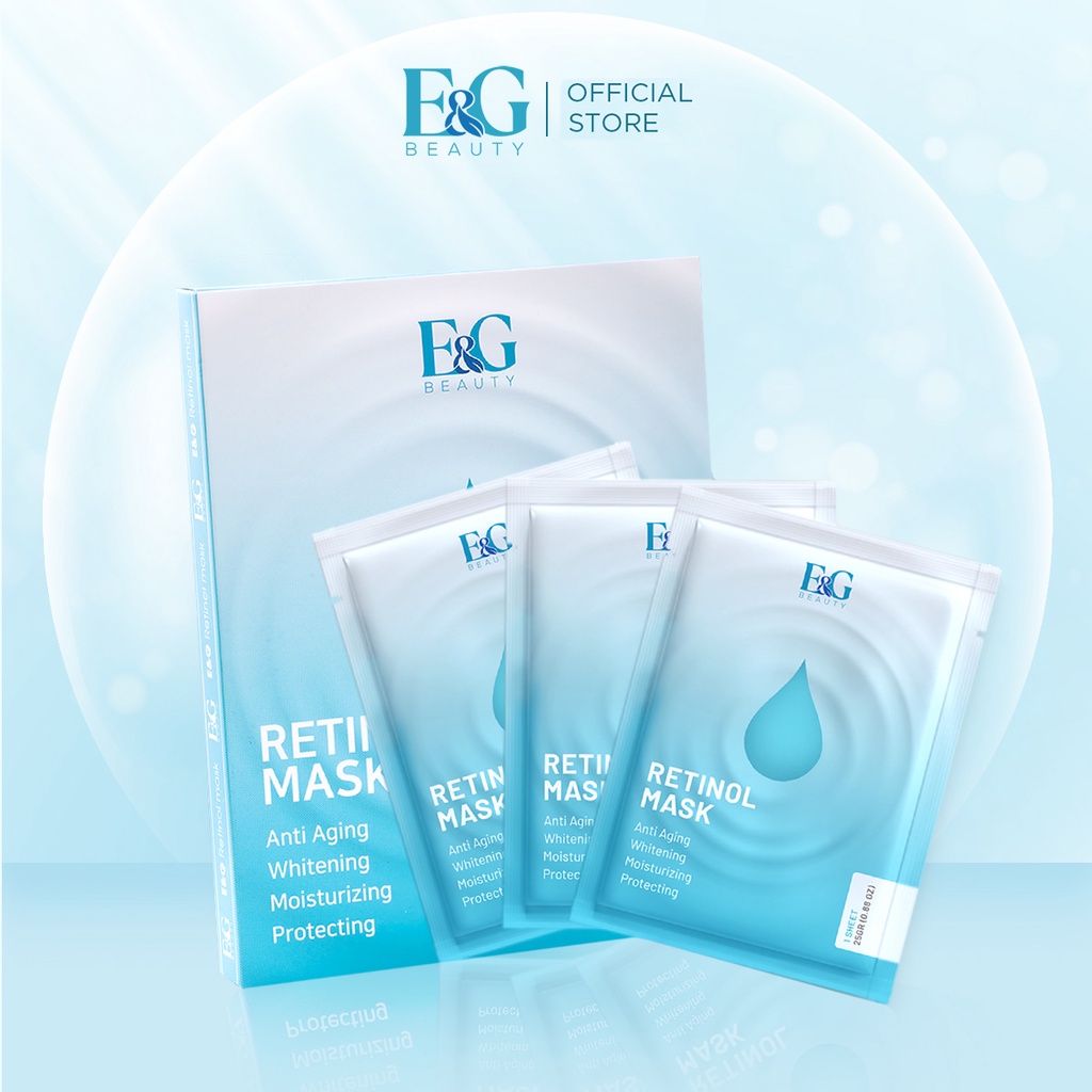 Combo Phục Hồi, Dưỡng Trắng, Chống lão hóa Da Mặt nạ Retinol E&G