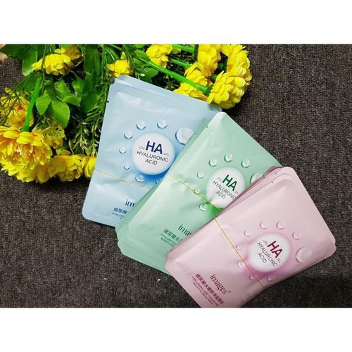 Mặt nạ giấy HA Images dưỡng trắng da mụn cấp ẩm thải độc,  phục hồi nâng tone da
