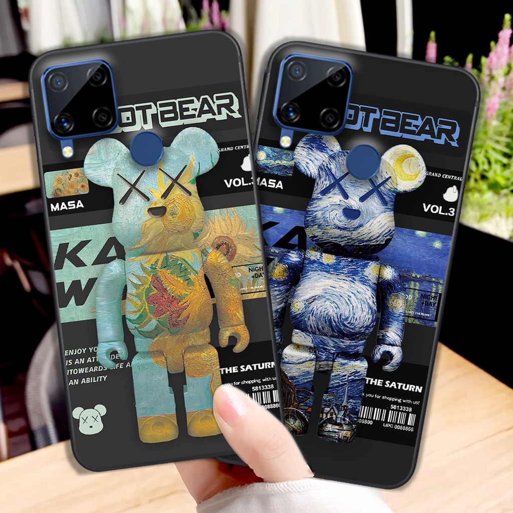 ỐP LƯNG REALME C21/C21Y/C12/C15/C20/C11/C25/C25S in hình bearbrick siêu đẹp cực chất cute giá rẻ