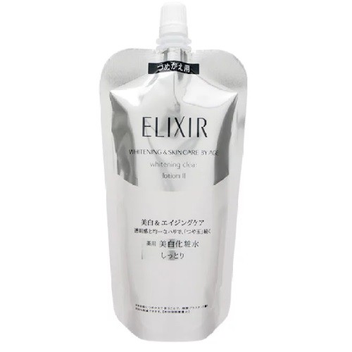 Nước hoa hồng trắng da, chống lão hóa Shiseido Elixir Whitening Clear Lotion 150ml - [Túi thay thế]