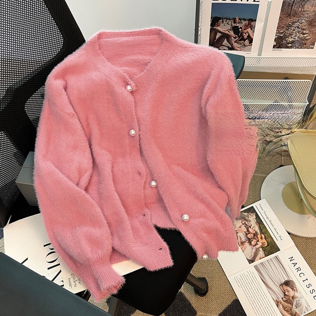 Áo Khoác Cardigan Dáng Rộng Thời Trang Thu Đông Thanh Lịch Cho Nữ