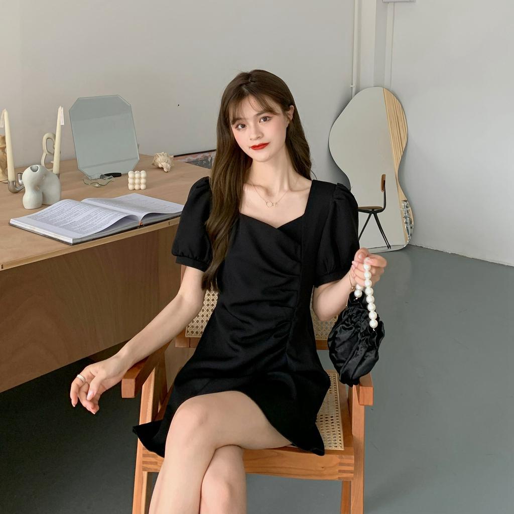 Xiaozhainv Đầm Ngắn Dáng Ôm Phong Cách Thời Trang Hàn Quốc Dành Cho Nữ