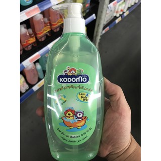 Dầu gội kết hợp dầu tắm 2 trong 1 cho trẻ sơ sinh chiết suất tinh dầu hoa anh thảo Kodomo 400ml