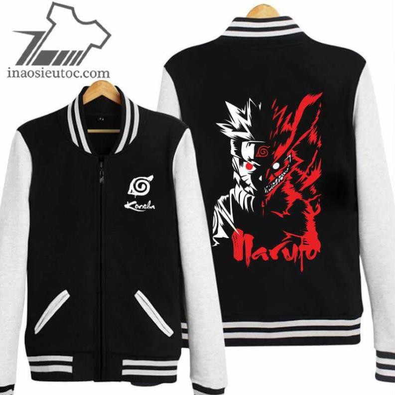 Áo khoác bóng chày Naruto mẫu mới đẹp nhất rẻ chất lượng / uy tín chất lượng
