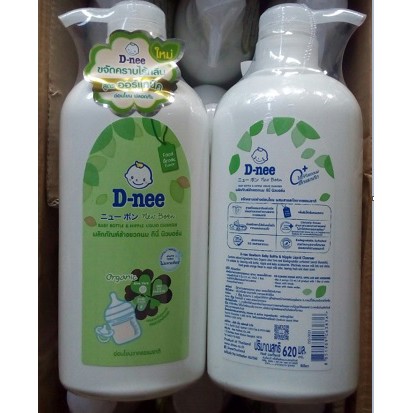 Nước Rửa Bình Sữa Dnee Thái Lan Nước Rửa Hữu Cơ Organic An Toàn Cho Bé Chai 620ml