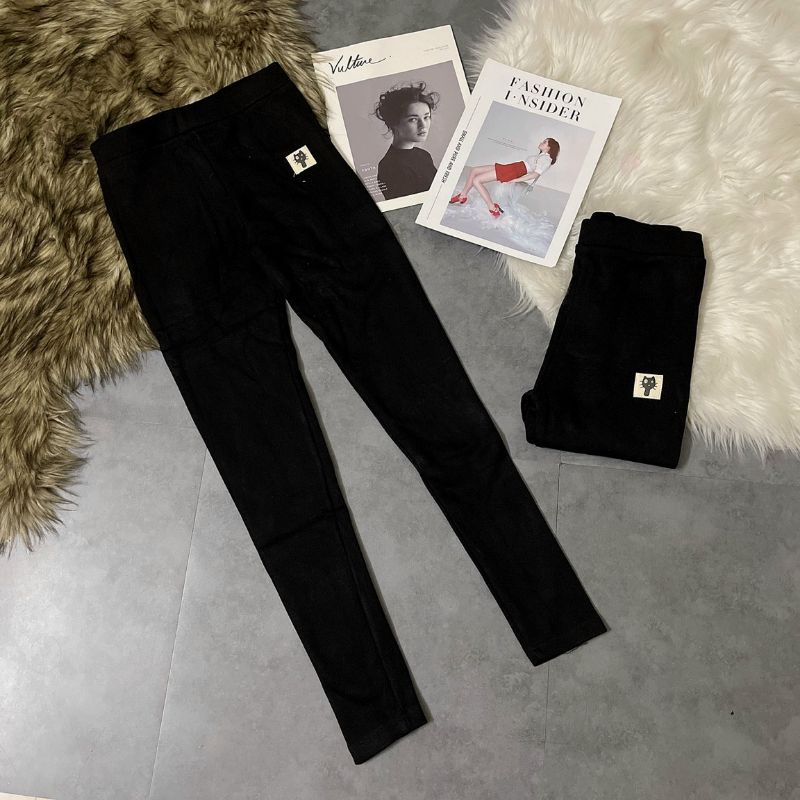 Quần legging mèo lót lông hàng QC