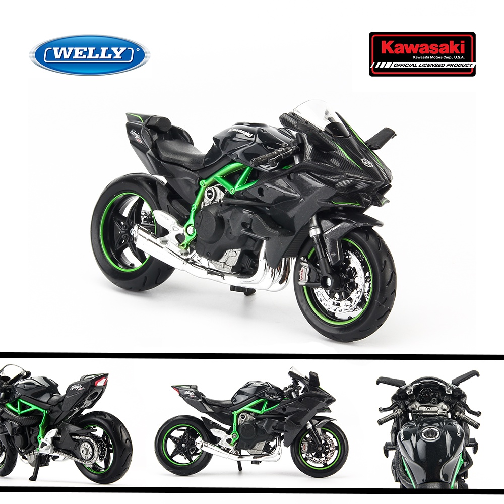 Mô hình xe moto Kawasaki Z1000 R, Ninja H2R, Ninja, ZX-10R, 1:18