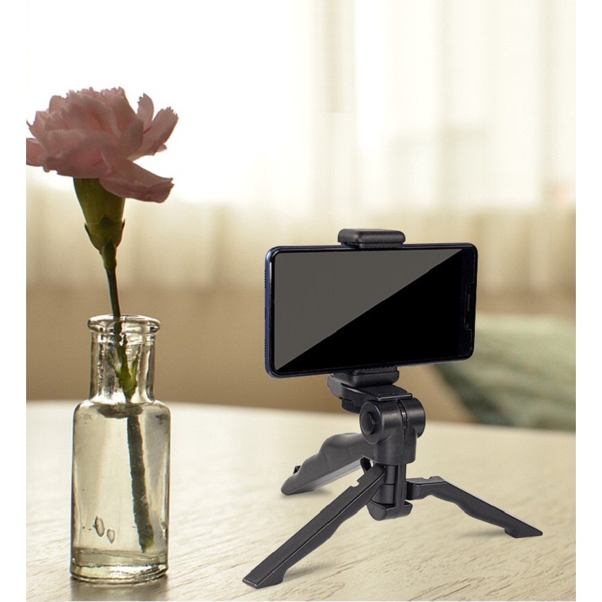 Lammcou Mini Handheld Tripod Stand Grip Holder for Mobile Phone Portable Video Stabilizer