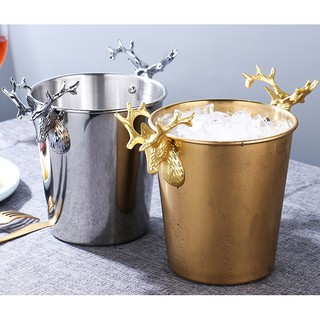 Xô đá đầu hưu inox 304 mạ vàng ml0001