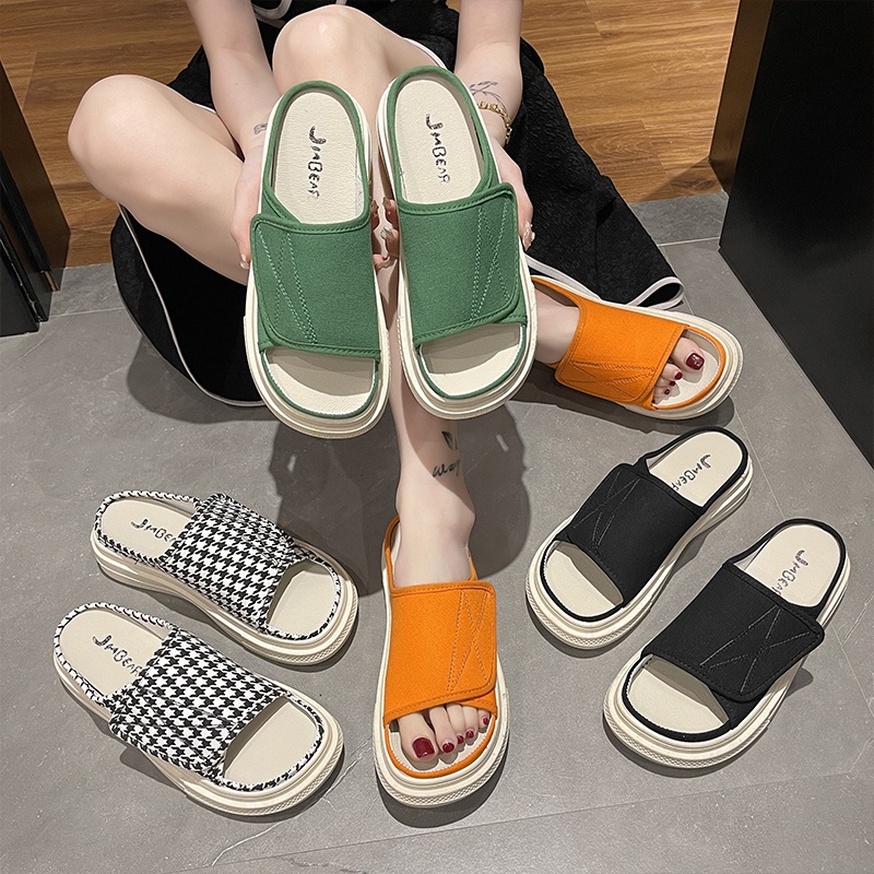 IELGY Dép vải canvas cổ tích thời trang Pháp cho nữ