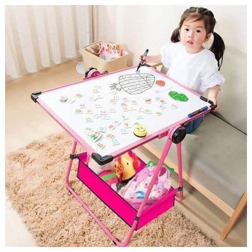 [Loại 1- Đầy đủ phụ kiện]Bảng vẽ trẻ em hai mặt có từ tính, xoá dễ dàng, không bám bụi cho bé thỏa sức sáng tạo