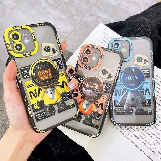 Ốp Điện Thoại TPU Dẻo Trong Suốt Họa Tiết Phi Hành Gia Dễ Thương Cho Iphone 13 12 11 Pro X XR XS Max SE 2020 6 6S 7 8 Plus