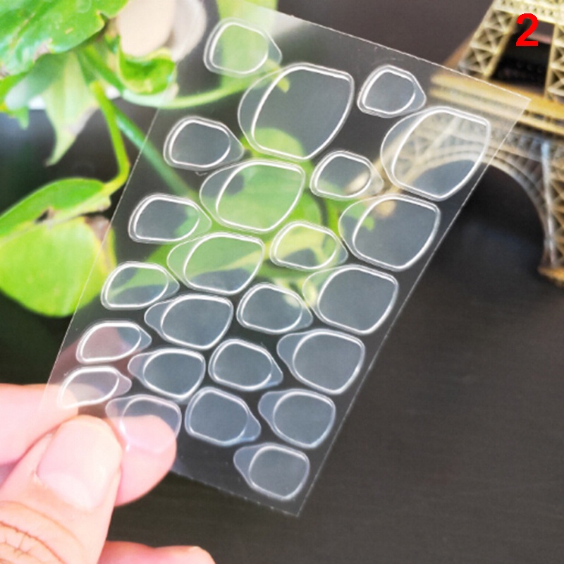 (Hàng Mới Về) Bộ 2 Miếng Dán Móng Tay Giả Hai Mặt Trong Suốt Linh Hoạt