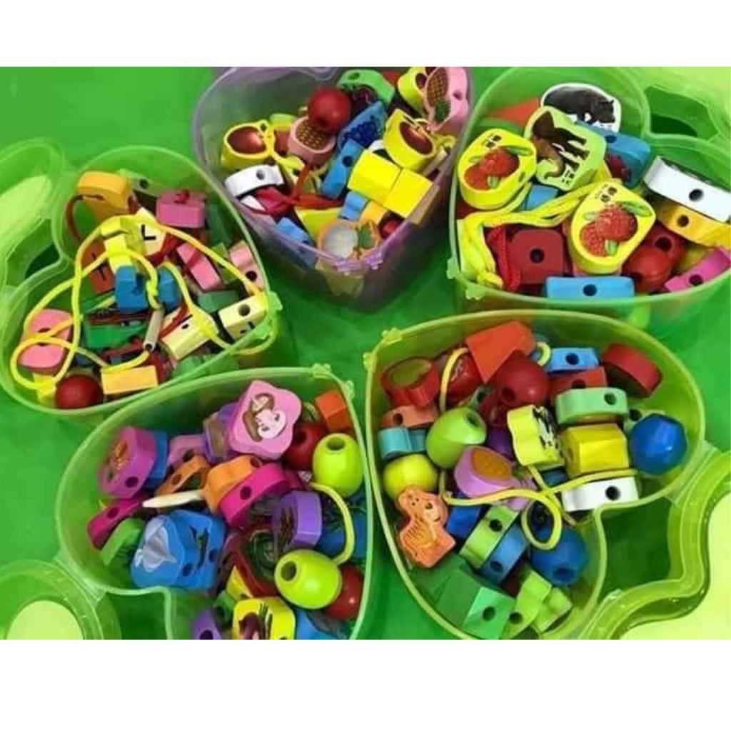Đồ chơi xâu hạt cho bé từ 1 tuổi rèn luyện đôi tay - Đồ chơi thông minh cho bé