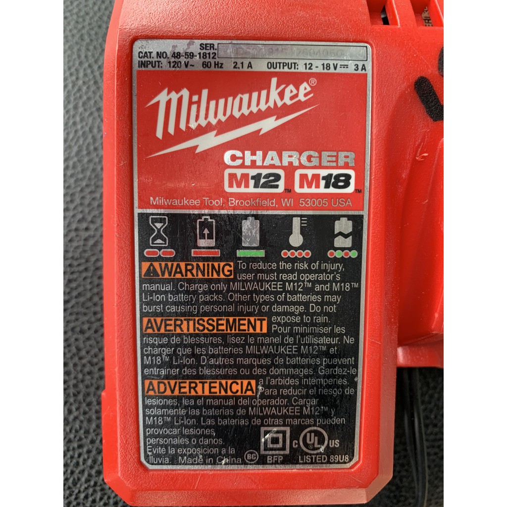 Sạc zin Milwaukee m12/m18 (sạc chậm)