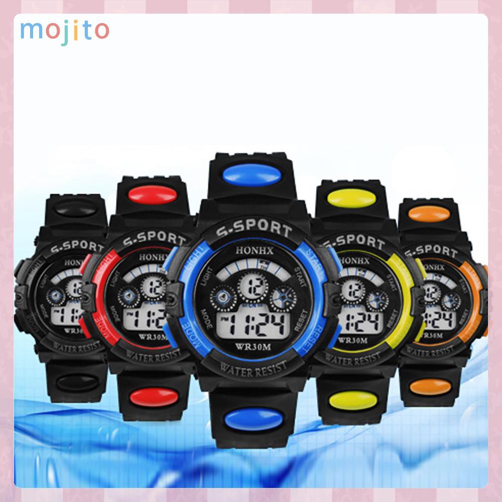 MOJITO Fashion Multifunction Waterproof Boy Sports Electronic Children Watches