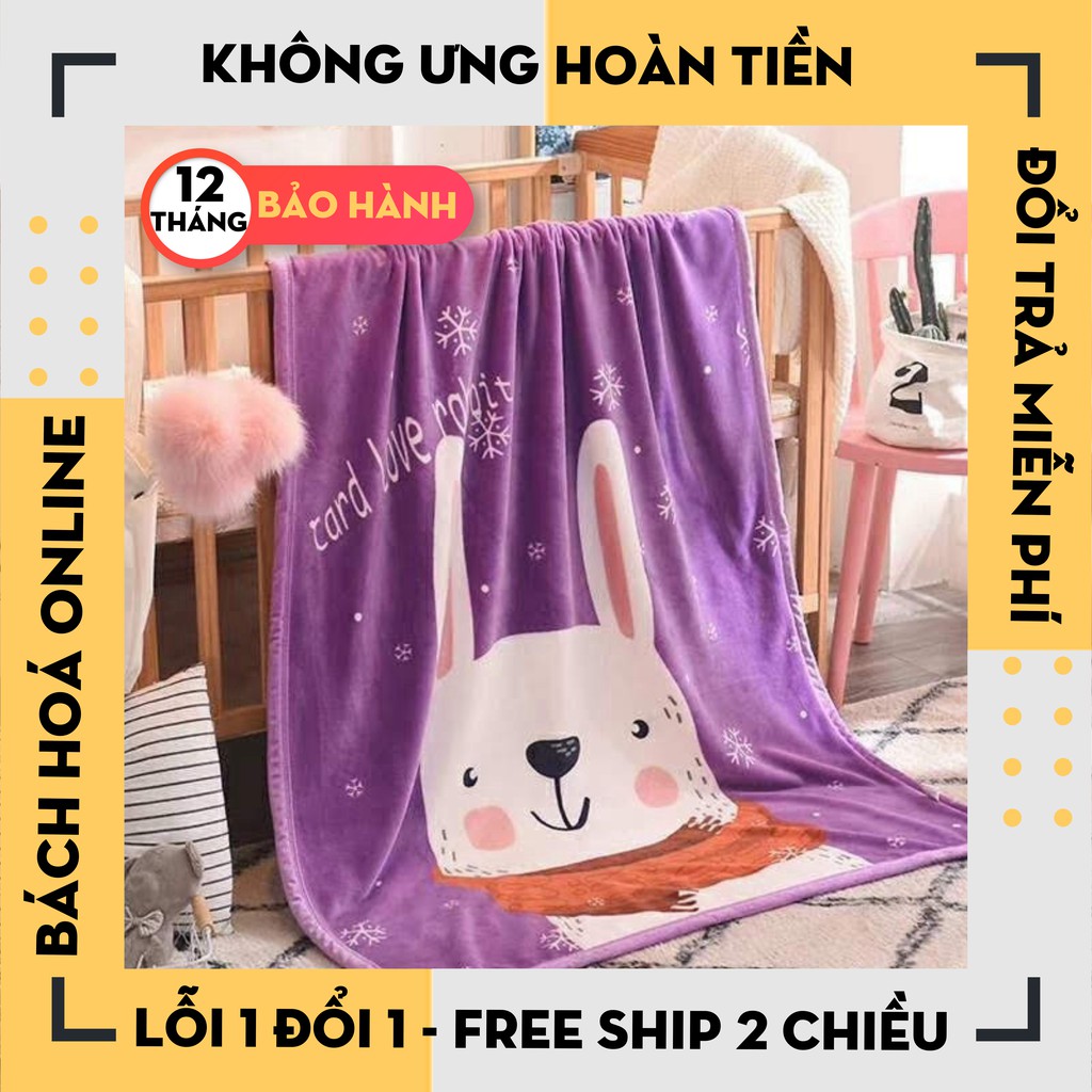 [Hàng Loại 1]  Chăn lông tuyết trẻ em hàng 2 lớp (nhiều màu) -loại 1