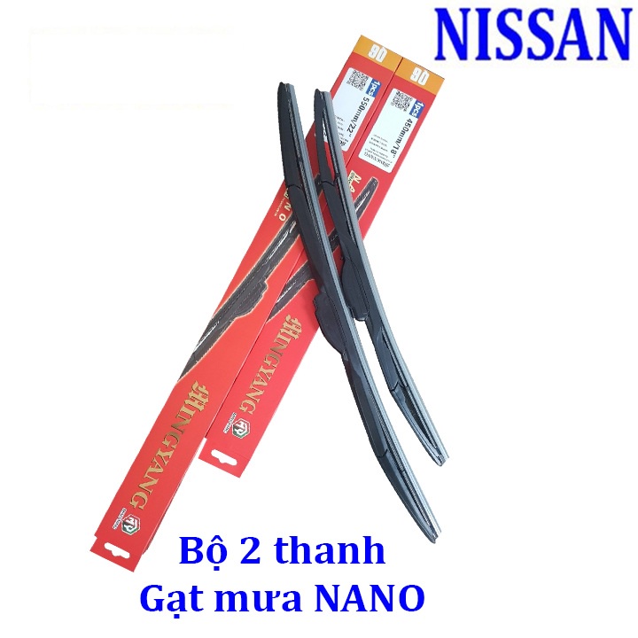 Bộ 2 thanh gạt nước mưa ô tô đa năng Nano thanh cứng dành cho các dòng xe Nissan