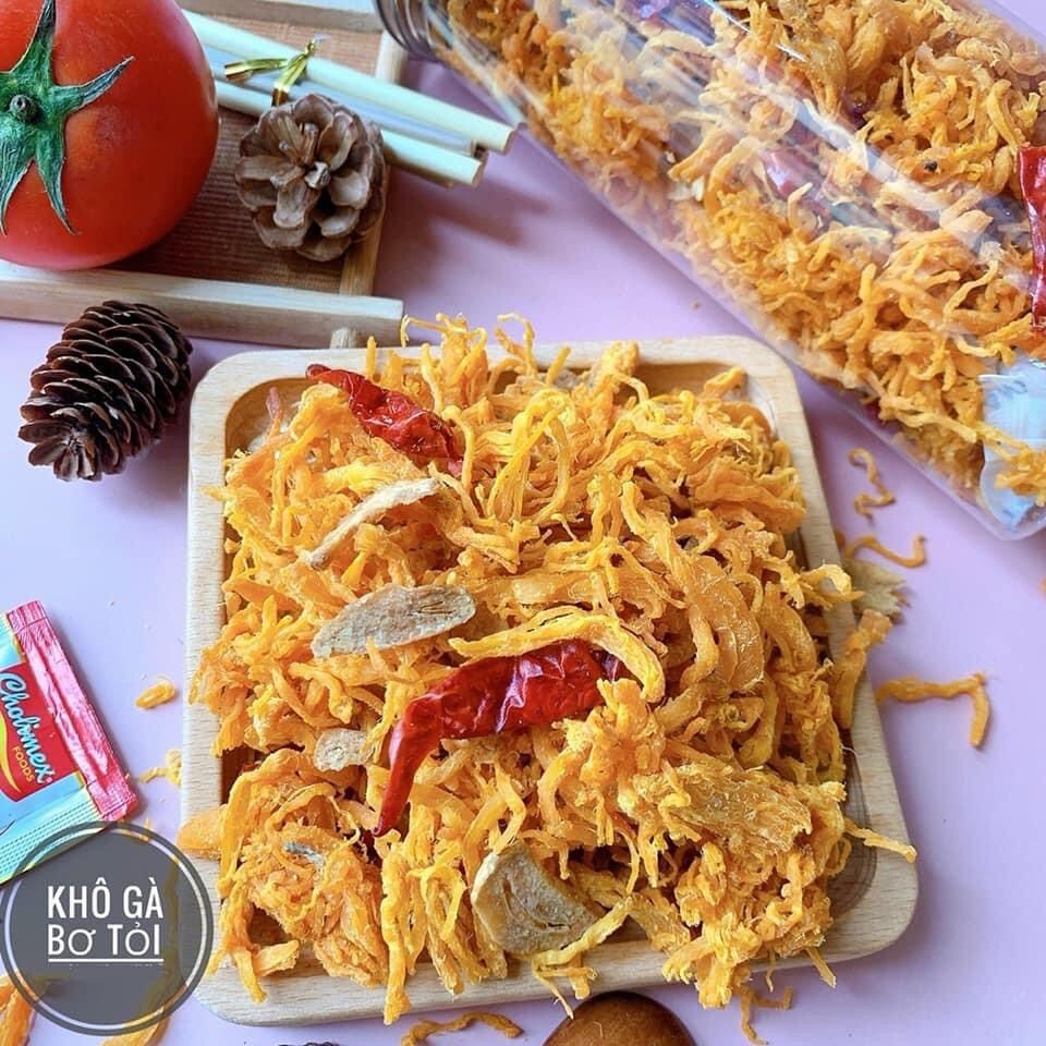 Khô Gà Bơ Tỏi Thơm Ngon Khó Cưỡng Hũ 300gr