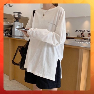 Áo thun thu đông tay dài xẻ tà