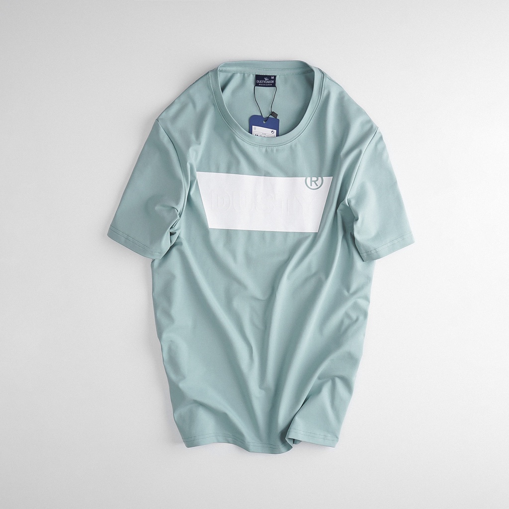 Áo thun nam Dusty Tailor in logo nổi, áo phông nam cotton co giãn 4 chiều cao cấp, vải dày mịn và mát, form áo slimfit