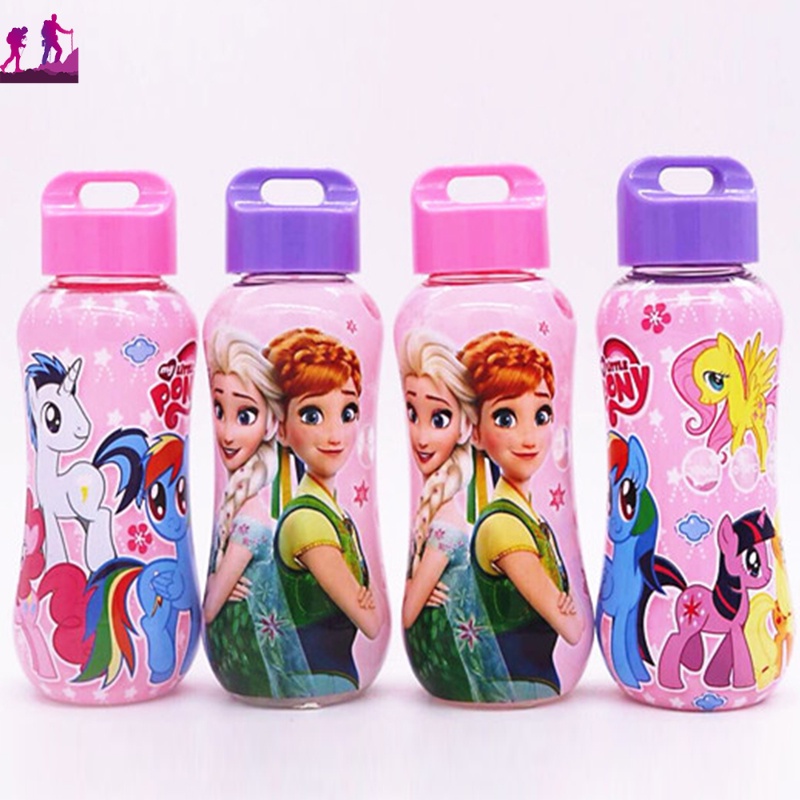 Bình Nước 350ml In Họa Tiết Hoạt Hình Disney Có Dây Đeo Vai Cho Trẻ Em