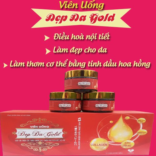 Viên uống Đẹp da GOLD Hộp 45 viên - Cân bằng nôi tiết, làm đẹp da và tạo hương thơm cơ thể.