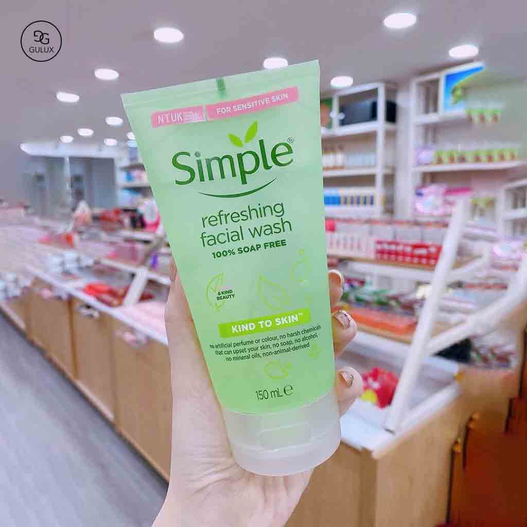 Sữa rửa mặt Simple Refreshing Facial Wash Gel, Sữa rửa mặt cho da nhạy cảm