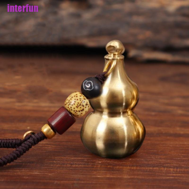 Móc khóa quả hồ lô bằng đồng phong cách Trung Hoa độc lạ